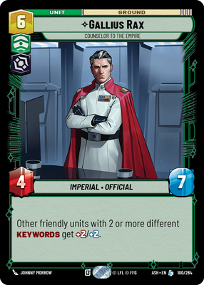 Gallius Rax — Counselor to the Empire