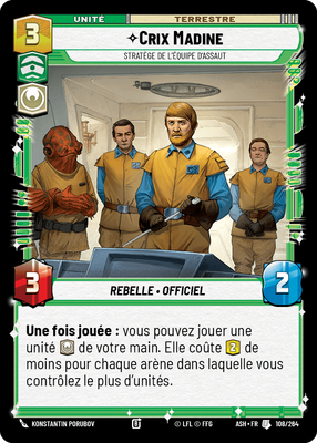 Crix Madine - carte Star Wars Unlimited