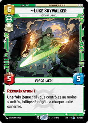 Luke Skywalker - carte Star Wars Unlimited