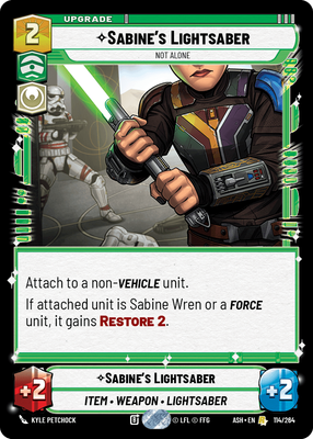 Sabine's Lightsaber — Not Alone