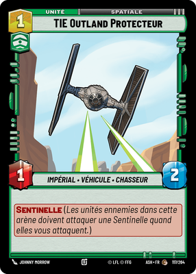 TIE Outland Protecteur - carte Star Wars Unlimited
