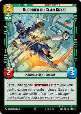 Guerrier du Clan Kryze - carte Star Wars Unlimited