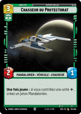 Chasseur du Protectorat - carte Star Wars Unlimited
