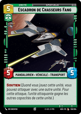 Escadron de Chasseurs Fang - carte Star Wars Unlimited