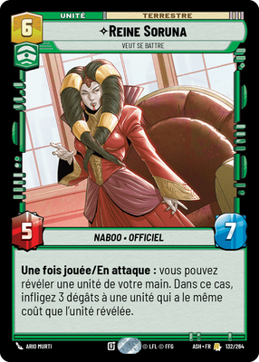 Reine Soruna - carte Star Wars Unlimited