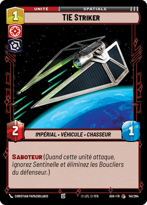 TIE Striker - carte Star Wars Unlimited