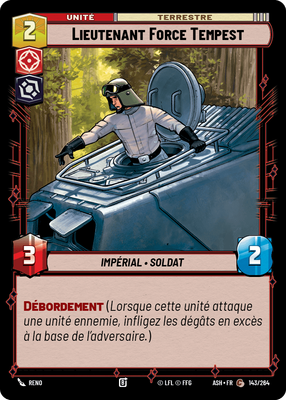Lieutenant Force Tempest - carte Star Wars Unlimited