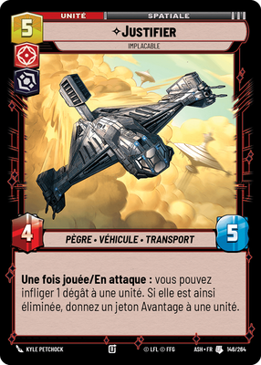 Justifier - carte Star Wars Unlimited