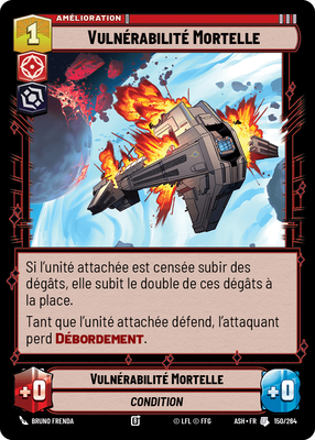 Vulnérabilité Mortelle - carte Star Wars Unlimited