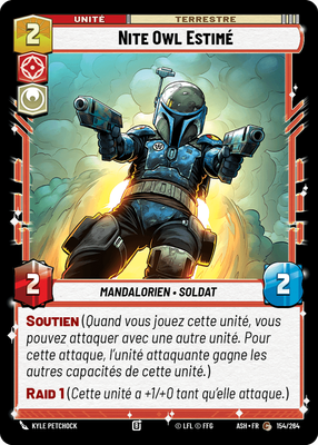Nite Owl Estimé - carte Star Wars Unlimited
