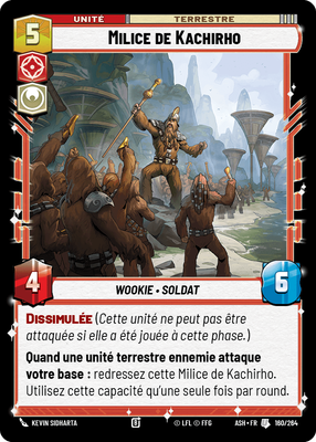 Milice de Kachirho - carte Star Wars Unlimited
