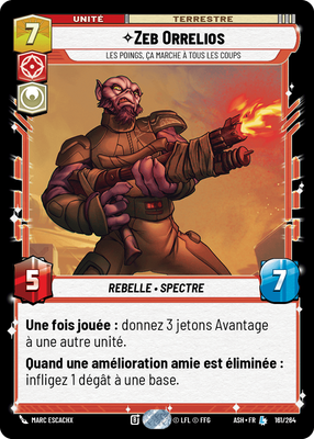 Zeb Orrelios - carte Star Wars Unlimited