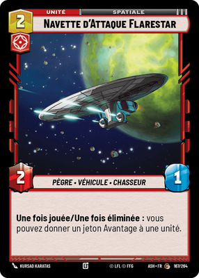 Navette d'Attaque Flarestar - carte Star Wars Unlimited