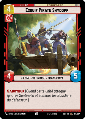 Esquif Pirate Shydopp - carte Star Wars Unlimited