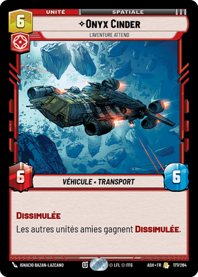 Onyx Cinder - carte Star Wars Unlimited