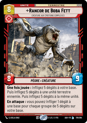 Rancor de Boba Fett - carte Star Wars Unlimited