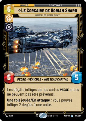 Le Corsaire de Gorian Shard - carte Star Wars Unlimited