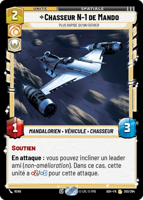 Chasseur N-1 de Mando - carte Star Wars Unlimited