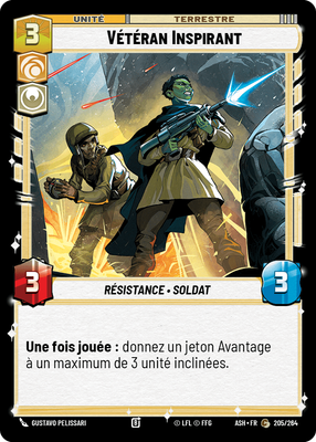 Vétéran Inspirant - carte Star Wars Unlimited