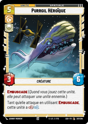 Purrgil Héroïque - carte Star Wars Unlimited