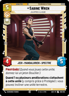 Sabine Wren - carte Star Wars Unlimited