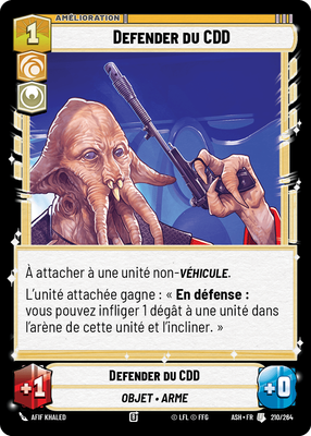 Defender du CDD - carte Star Wars Unlimited