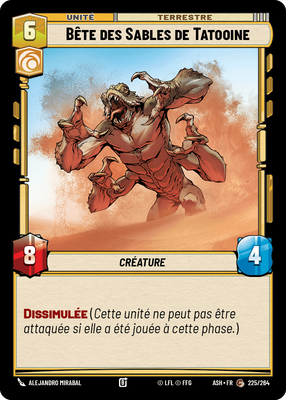 Bête des Sables de Tatooine - carte Star Wars Unlimited