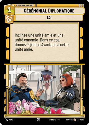 Cérémonial Diplomatique - carte Star Wars Unlimited