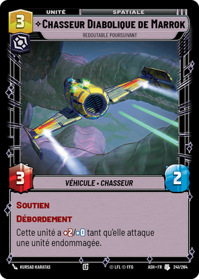 Chasseur Diabolique de Marrok - carte Star Wars Unlimited