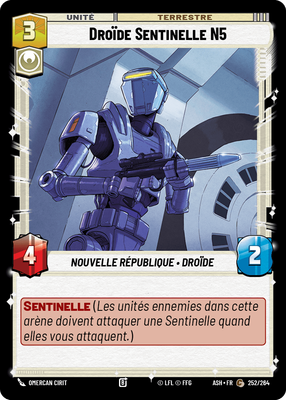 Droïde Sentinelle N5 - carte Star Wars Unlimited