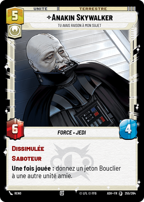 Anakin Skywalker - carte Star Wars Unlimited