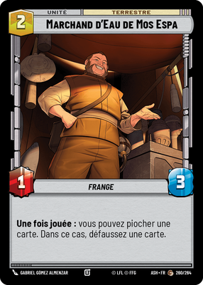 Marchand d'Eau de Mos Espa - carte Star Wars Unlimited