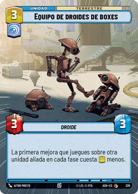 Equipo de droides de boxes