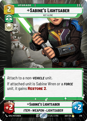 Sabine's Lightsaber ASH 378
