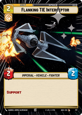 Flanking TIE Interceptor ASH 717