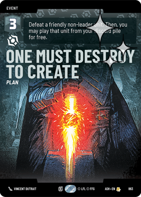One Must Destroy to Create ASH 863