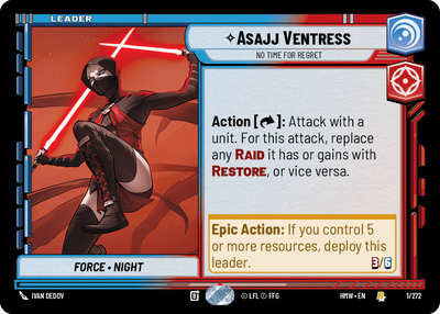 Asajj Ventress - carte Star Wars Unlimited