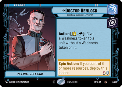 Doctor Hemlock - carte Star Wars Unlimited