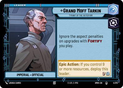 Grand Moff Tarkin - carte Star Wars Unlimited