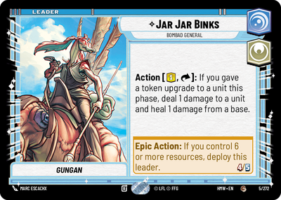 Jar Jar Binks - carte Star Wars Unlimited