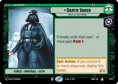 Darth Vader - carte Star Wars Unlimited