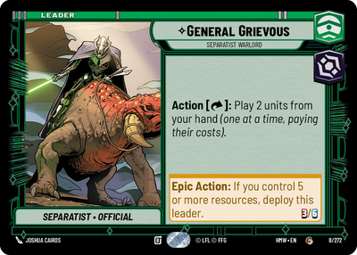 General Grievous - carte Star Wars Unlimited