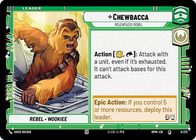 Chewbacca - carte Star Wars Unlimited