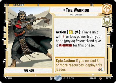The Warrior - carte Star Wars Unlimited