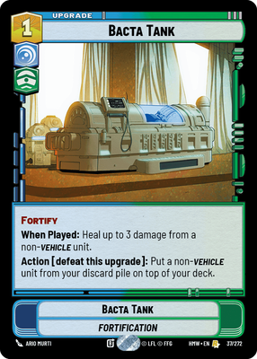 Bacta Tank - carte Star Wars Unlimited
