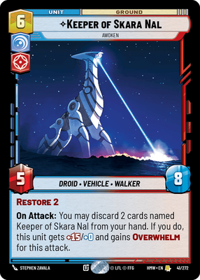 Keeper of Skara Nal - carte Star Wars Unlimited