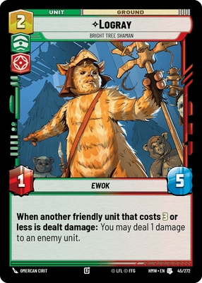 Logray - carte Star Wars Unlimited