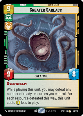 Greater Sarlacc - carte Star Wars Unlimited