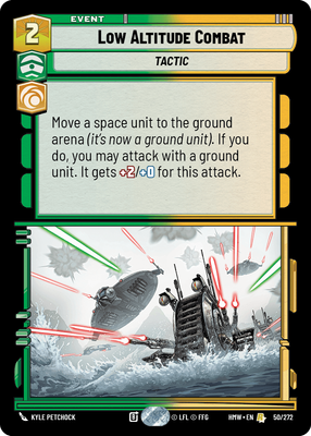 Low Altitude Combat - carte Star Wars Unlimited