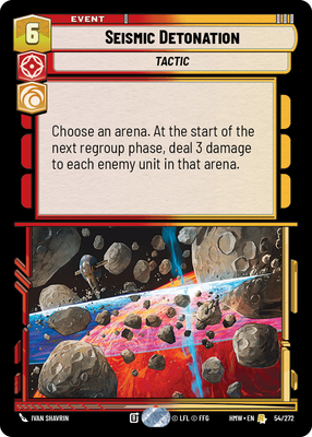 Seismic Detonation - carte Star Wars Unlimited